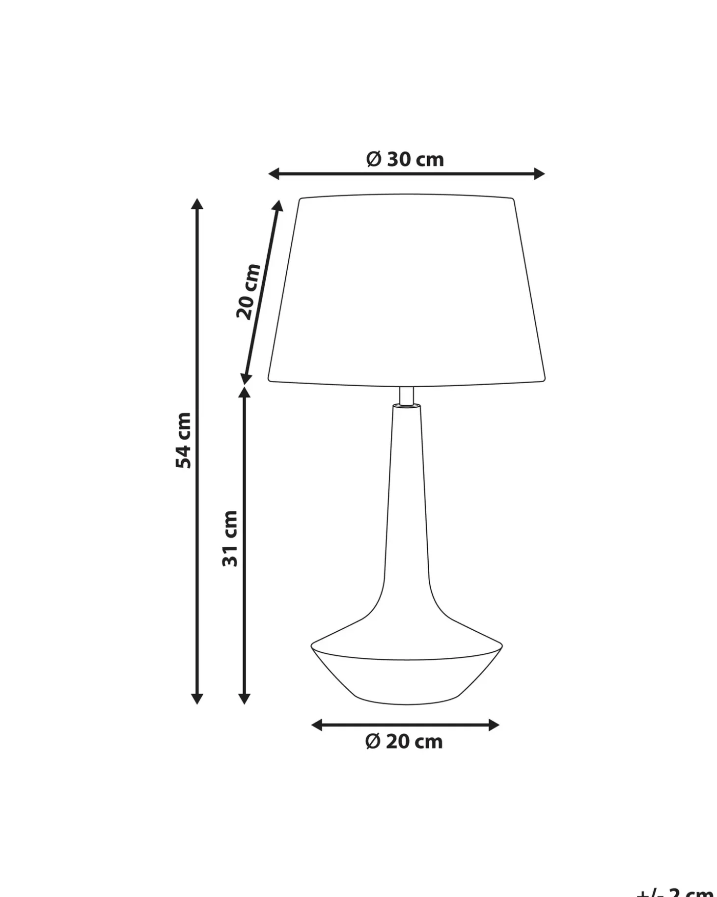 Bordlampe GODAWARI Mangotræ Mørkebrun