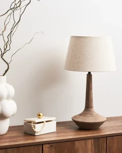 Bordlampe GODAWARI Mangotræ Mørkebrun