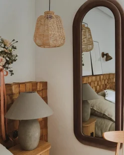 Bordlampe GRALIWDO Keramik Lysegrå