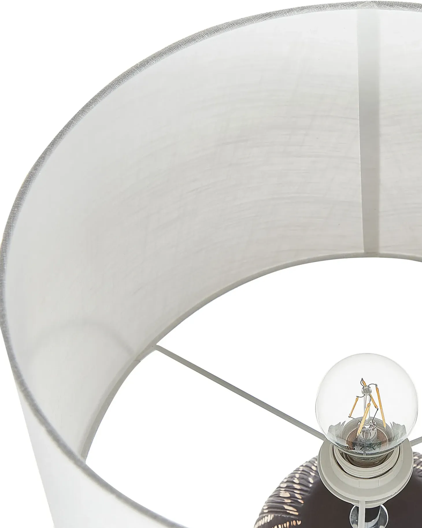 Bordlampe GUAPORE Keramik Sort