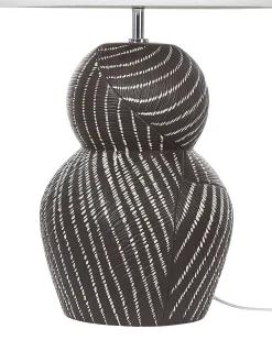 Bordlampe GUAPORE Keramik Sort