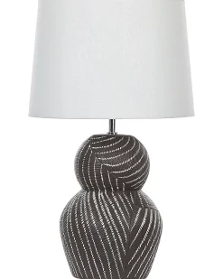 Bordlampe GUAPORE Keramik Sort