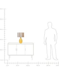 Bordlampe HADDAS Keramik Gul