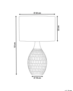 Bordlampe HADDAS Keramik Gul