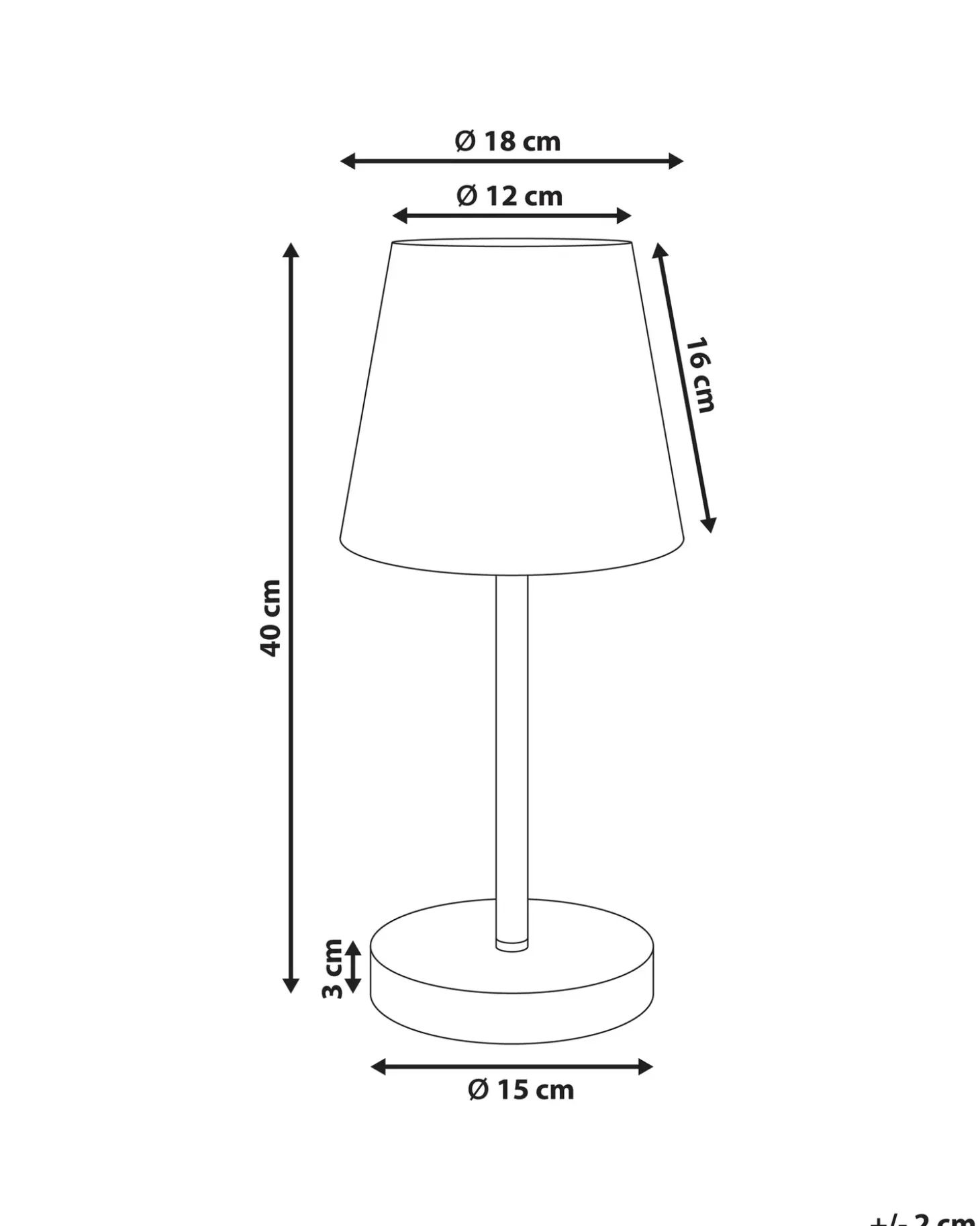 Bordlampe HANGER Metal Brun