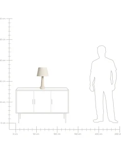 Bordlampe HUMUYA Keramik Lys Beige