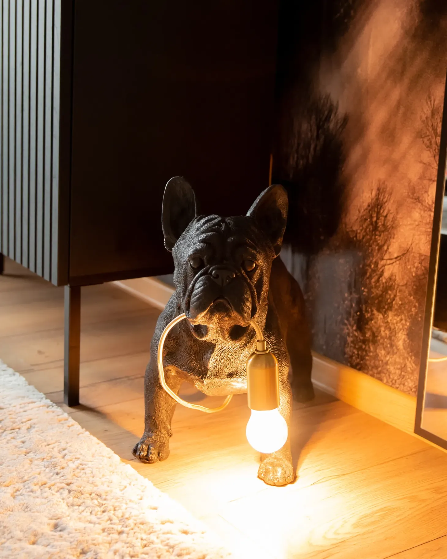 Bordlampe Hund BAXTER Sort