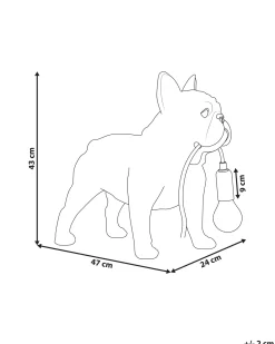 Bordlampe Hund BAXTER Sort