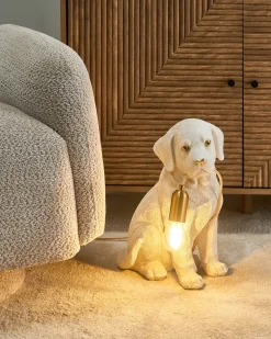 Bordlampe Hund LUCKY Hvid