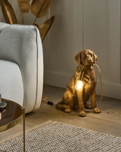 Bordlampe Hund MARLEY Guld