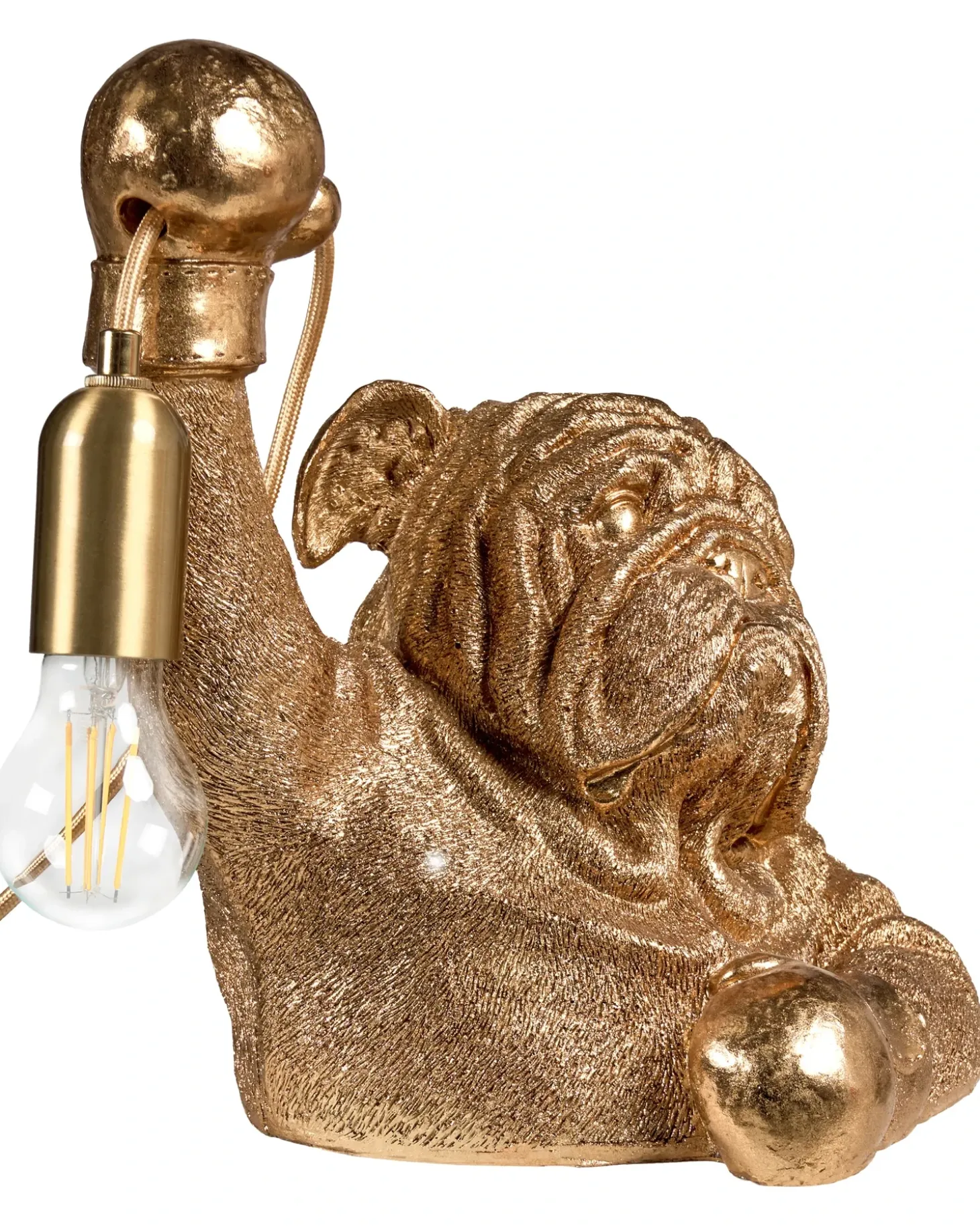 Bordlampe Hund MIKE Guld
