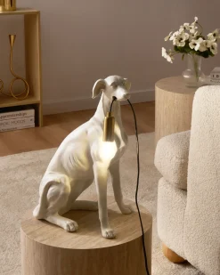 Bordlampe Hund SPRINT Hvid
