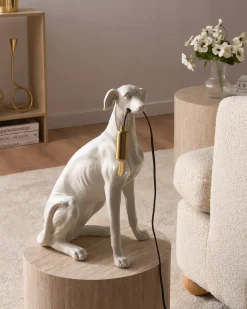 Bordlampe Hund SPRINT Hvid