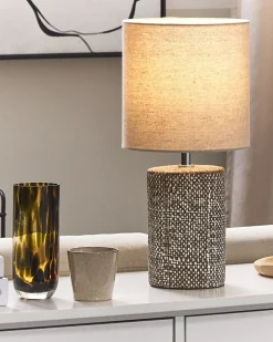 Bordlampe IDER Keramik Brun