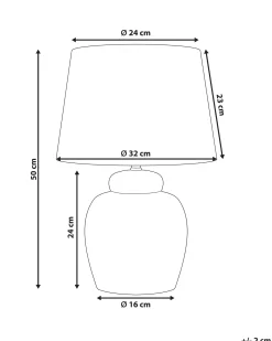 Bordlampe JAMAPA Porcelæn Hvid/blå