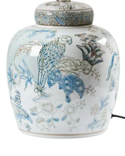 Bordlampe JAMAPA Porcelæn Hvid/blå