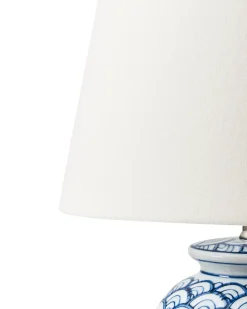 Bordlampe JAUCA Porcelæn Hvid/blå