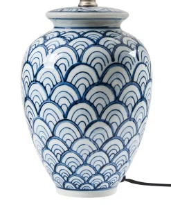 Bordlampe JAUCA Porcelæn Hvid/blå