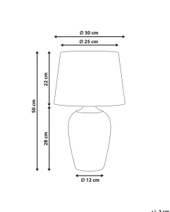 Bordlampe JINNY Keramik Hvid