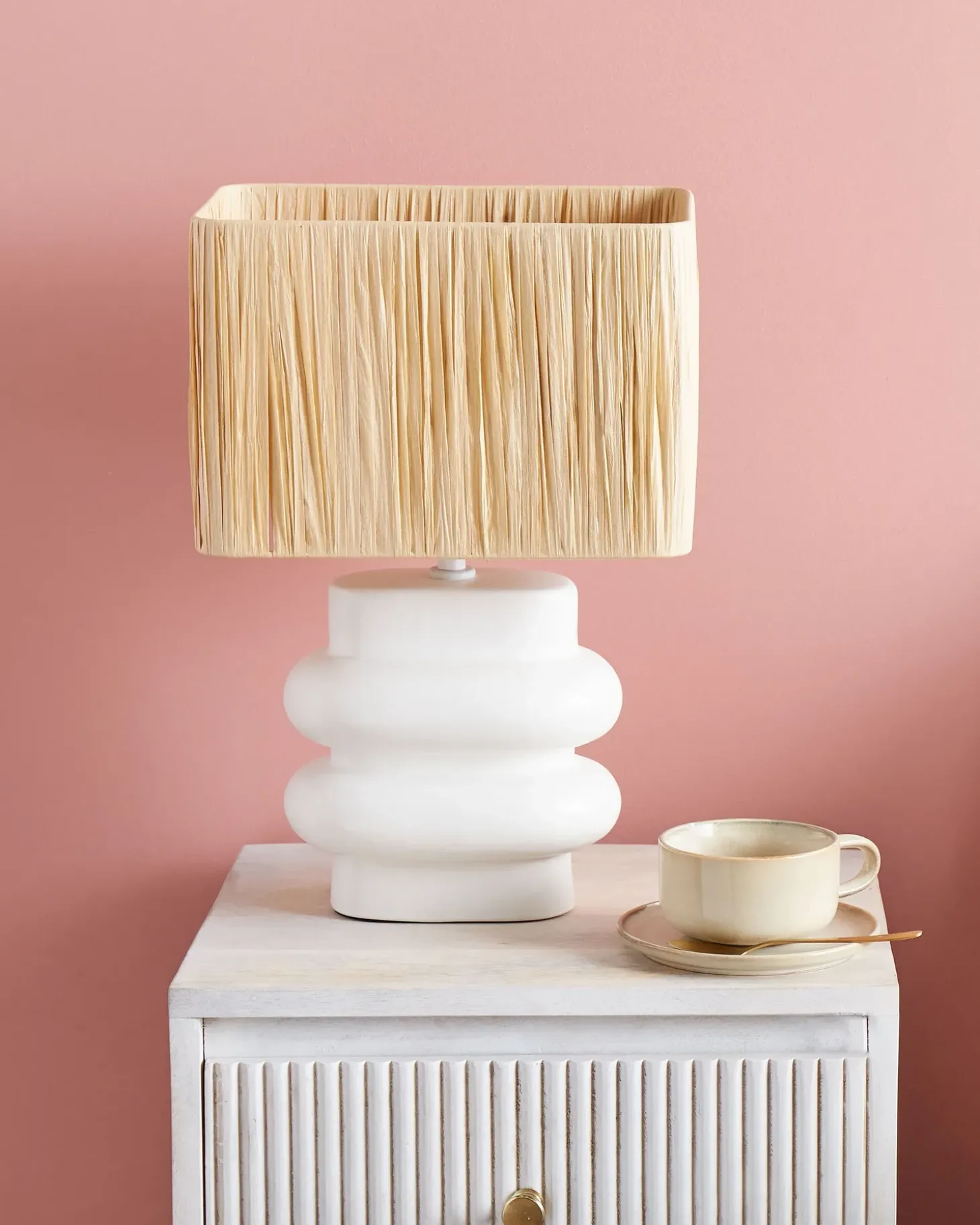 Bordlampe JUDY Keramik Hvid