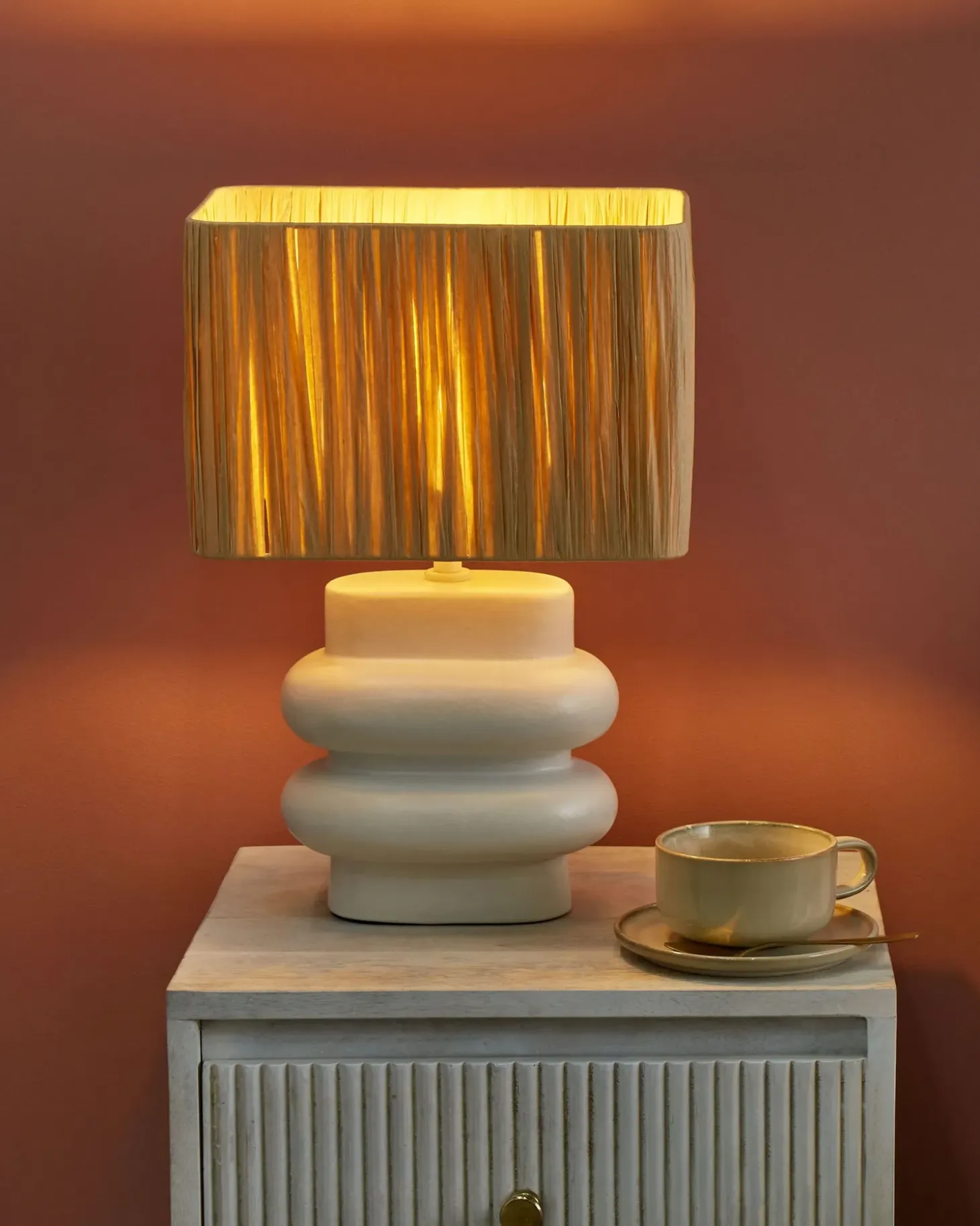 Bordlampe JUDY Keramik Hvid