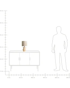 Bordlampe KERULEN Keramik Beige
