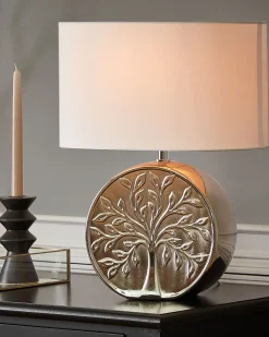 Bordlampe KHERLEN Keramik Sølv