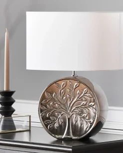 Bordlampe KHERLEN Keramik Sølv