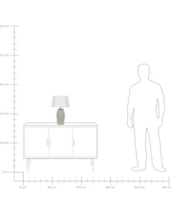 Bordlampe KHOPER Keramik Grå