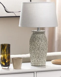 Bordlampe KHOPER Keramik Grå