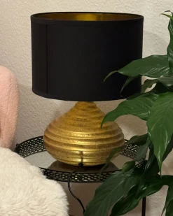 Bordlampe KUBAN Keramik Guld