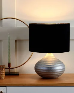 Bordlampe KUBAN Keramik Sølv