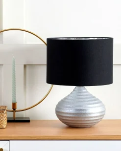 Bordlampe KUBAN Keramik Sølv