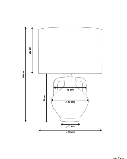Bordlampe LABRADA Keramik Hvid