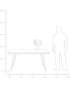 Bordlampe LABRADA Keramik Hvid