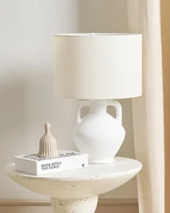 Bordlampe LABRADA Keramik Hvid