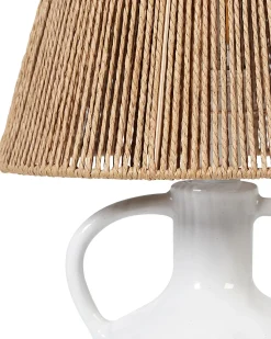 Bordlampe LARISSOS Keramik Hvid