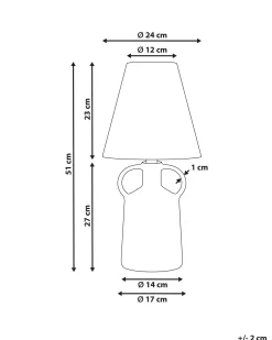 Bordlampe LARISSOS Keramik Hvid