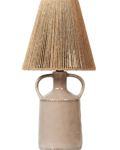 Bordlampe LARISSOS Keramik Brungrå