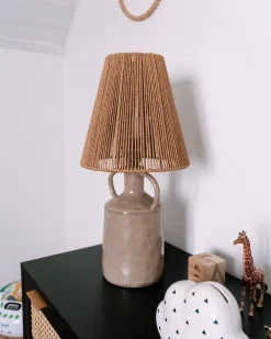 Bordlampe LARISSOS Keramik Brungrå
