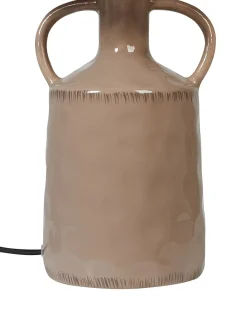 Bordlampe LARISSOS Keramik Brungrå
