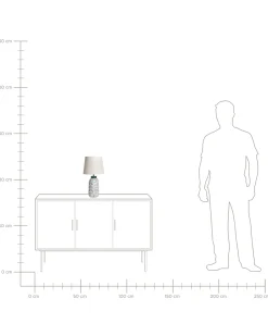 Bordlampe LEMPA Keramik Hvid/blå