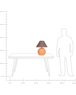 Bordlampe LIMIA Keramik Orange
