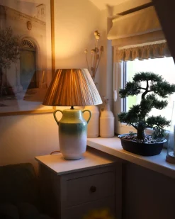 Bordlampe LIMONES Keramik Grøn
