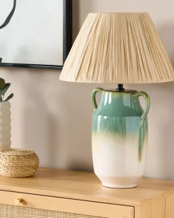 Bordlampe LIMONES Keramik Grøn