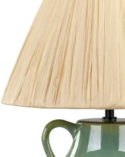 Bordlampe LIMONES Keramik Grøn