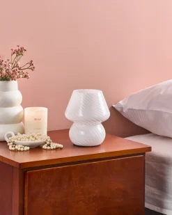 Bordlampe LOBO Glas Hvid
