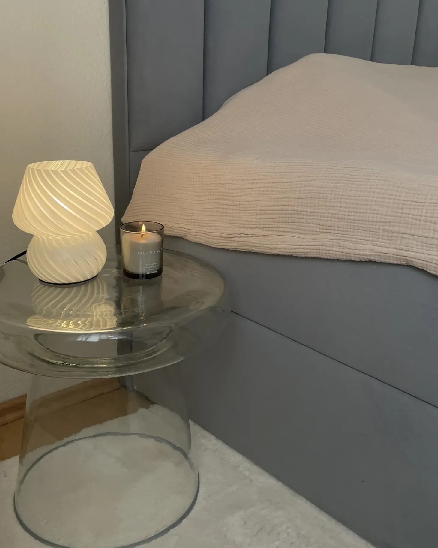 Bordlampe LOBO Glas Hvid