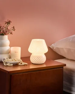 Bordlampe LOBO Glas Hvid