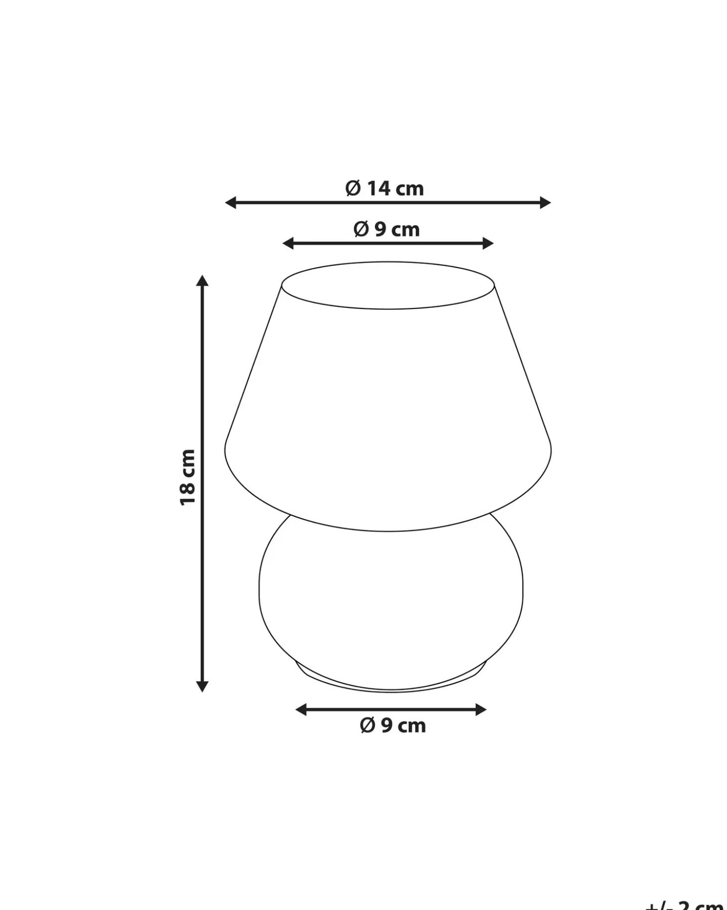 Bordlampe LOBO Glas Hvid